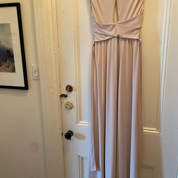 Oyster colour halston heritage full length gown Small, unlined - Picture 7 of 10